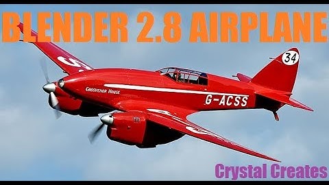 Blender 2.8 Racing Airplane Model