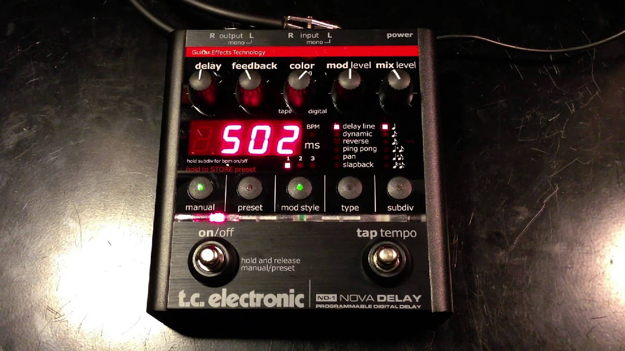 TC Electronic ND-1 Nova Delay Pedal Review by Sweetwater - YouTube