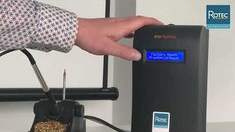 METCAL MX-5200 and MX-500FACTORY RESET (English)
