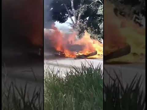 Moto pega foto após colisão na BR 101 em Jacupemba ES