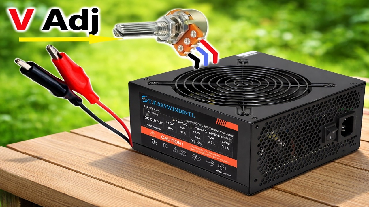 Old PC Power Supply → Adjustable Power Supply (Easy DIY!) - YouTube