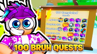 ROBLOX PET CATCHERS I COMPLETED 100 BRUH BOUNTY QUESTS FOR PRISMA EGG