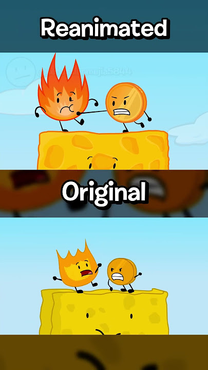 BFDI 1a Reanimated Comparison #bfdi #reanimated #animation #objectshow #bfdia #bfb #tpot #idfb