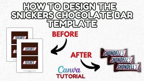 How to Design a Chocolate Candy Bar Wrapper in Canva | DIY Candy Bar Labels