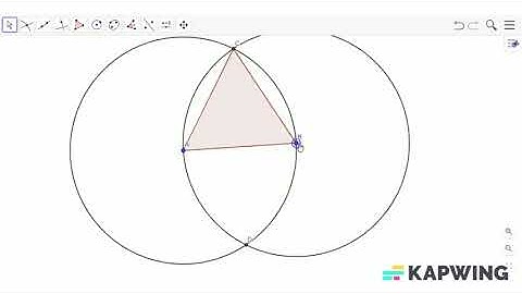 GeoGebra Tutorial 3 How to construct an equilateral triangle.