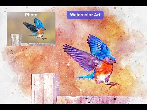Photoshop Photo to Watercolor Art Plugin - YouTube