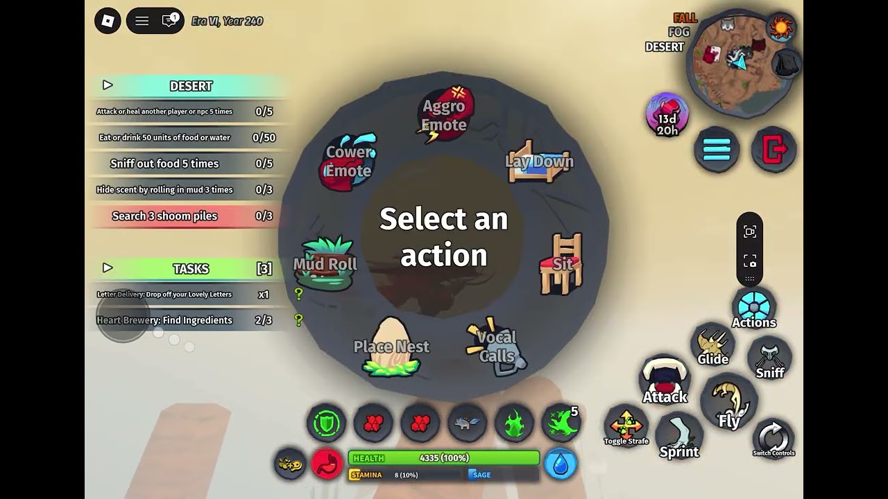 flying backwards on mobile