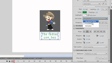 Lesson 12: Text Tool in Adobe Flash CS 5 (Hindi Video Tutorial)
