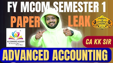 Advanced Accounting I FY Mcom Semester 1I SPPU I 2023 Pattern I NEP I Paper Leak I Most Imp Ques