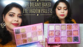 New* S.f.r color dreamy baked eye shadow pallete review || Easy wearable rakhi make up for beginners