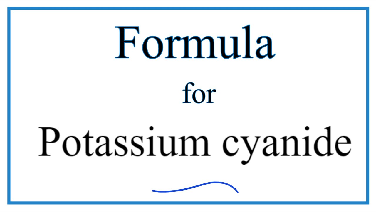 How to Write the Formula for Potassium cyanide 