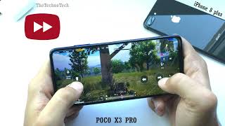 iPhone 8 plus vs POCO X3 PRO playing PUBG 120HZ