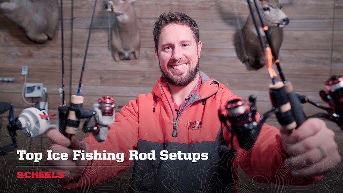 An efficient way to store ice fishing rods 