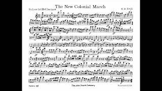 THE NEW COLONIAL MARCH - Bb CLARINET SOLO, 1
