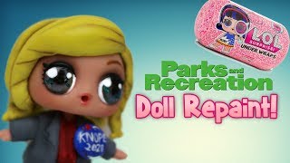 Leslie Knope Doll Repaint Custom L.o.l Surprise Under Wraps Ooak