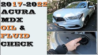 How to Check Oil and Fluids 20172022 Acura MDX