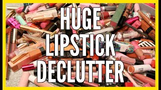 HUGE LIPSTICK DECLUTTER 2021💄| makeupwithalixkate