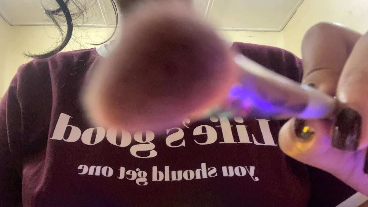 ASMR Camera touching with mouth sounds for sleep 🖌️| Camera brushing | Visual triggers | Lofi