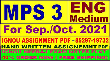 mps 3 solved assignment 2020-21 / mps 3 solved assignment / ignou mps 3 assignment in