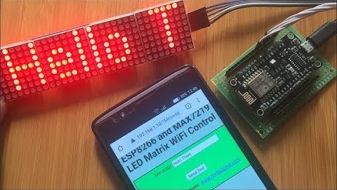 Controlling Max7219 8x8 Led matrix by Phone with Nodemcu WiFi