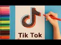 How to draw Tik Tok Logo