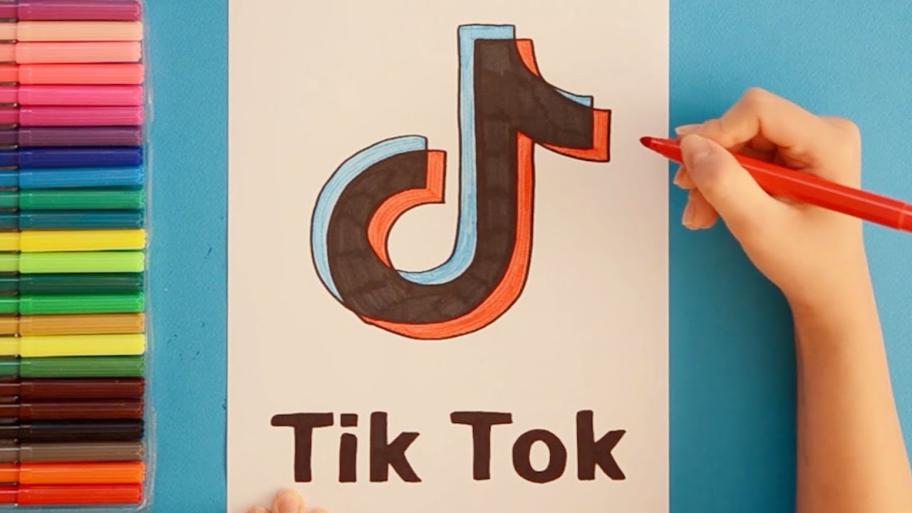 How To Draw Tik Tok Logo Step By Step Como Dibujar El Logo De Tik Tok ...