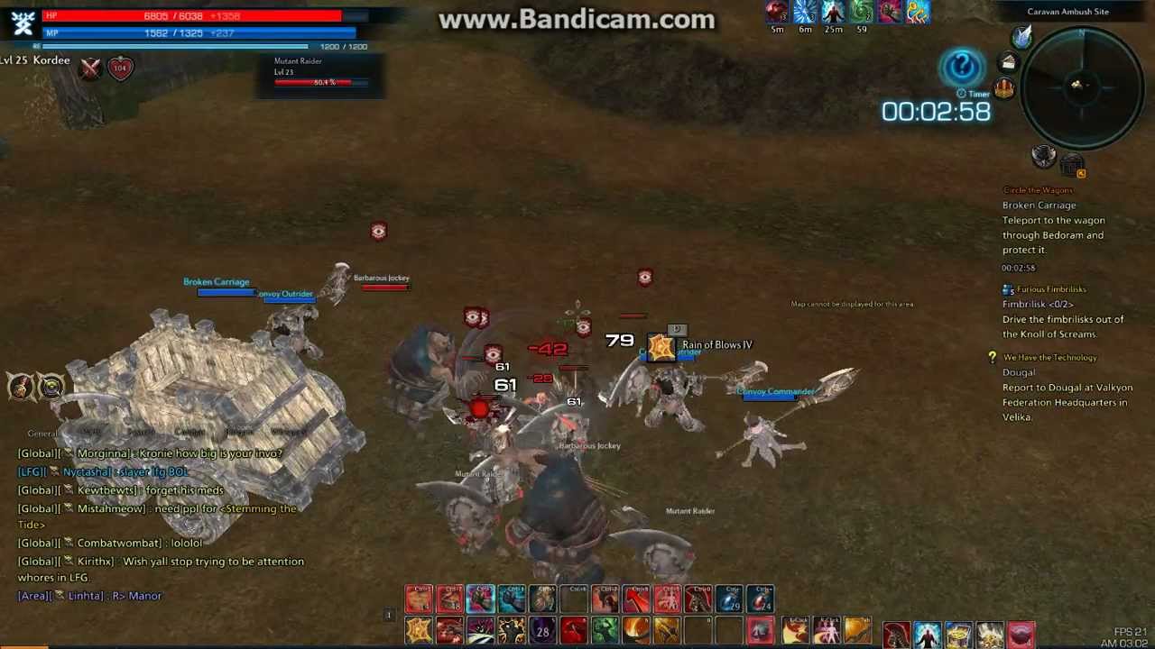 Tera Online Warrior Game Play Story Quest Circle the Wagons YouTube