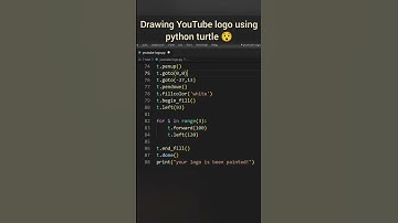 Drawing YouTube logo using python turtle 😯 Most easy python project ever #shorts #python