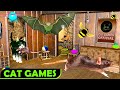 Cat games  catch mice bats flies balls toys  string games for catss for cats to watch