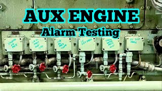 AUX ENGINE Alarm Testing || Generator Engine Safety Test || Marine Engine Alarm & Trip Test