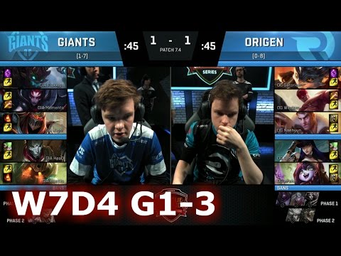 GIANTS vs Origen | Game 3 S7 EU LCS Spring 2017 Week 7 Day 4 | GIA vs OG G3 W7D4 1080p