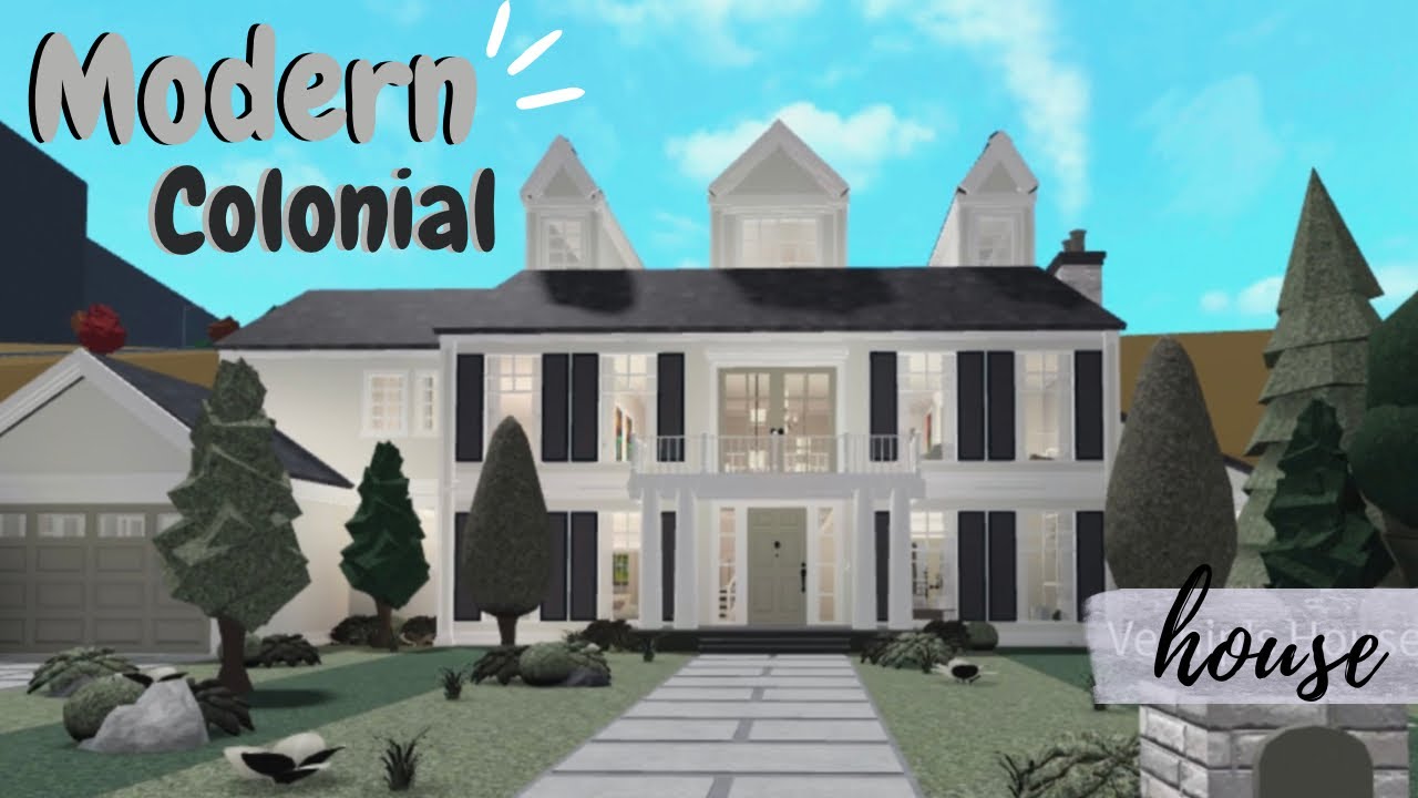 Bloxburg Modern Colonial House| house tour - YouTube