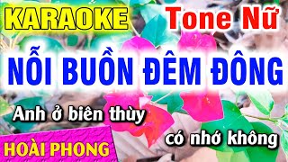 Karaoke Nỗi Buồn Đêm Đông Tone Nữ Nhạc Sống Mới Hoài Phong Organ