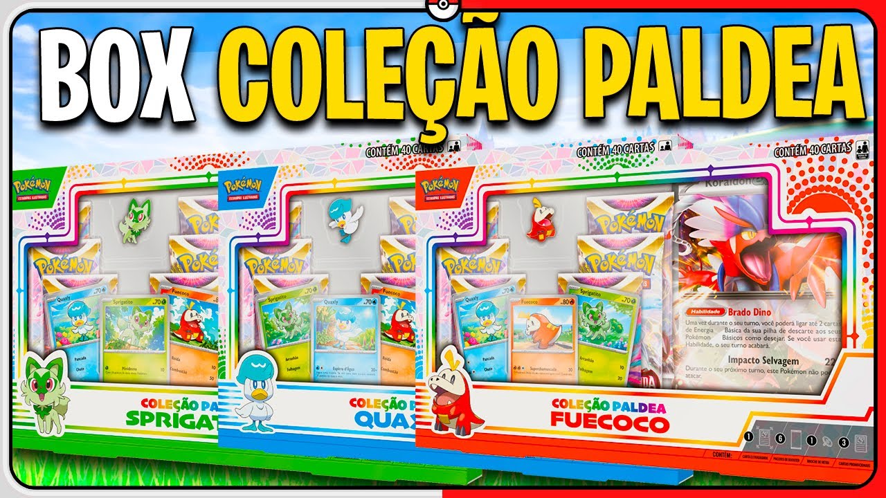 Box Pokémon Coleção Paldea Koraidon Ex 40 Cartas