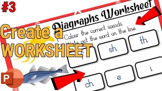 How To Create a Worksheet in Powerpoint (Phonics) #3