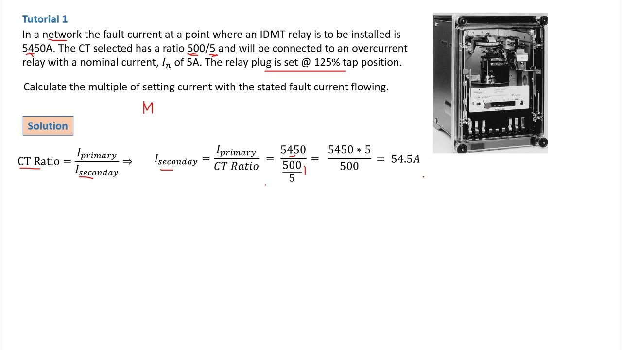 Multiple of Setting Current IDMT Relay Calculation. Tutorial 1 YouTube