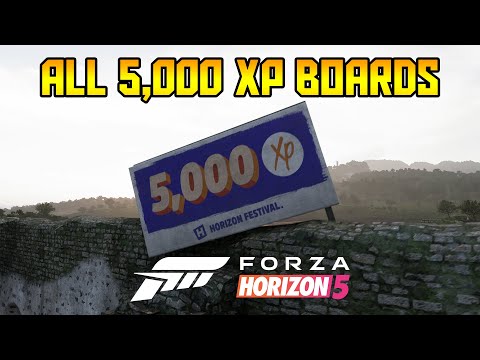 Forza Horizon 5 - All 25 5,000 XP Boards Location Guide (easy methods)