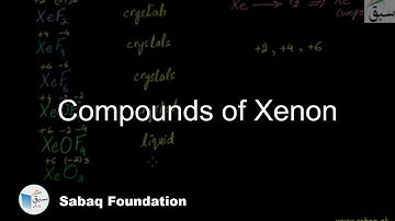 Compounds of Xenon, Chemistry Lecture | Sabaq.pk