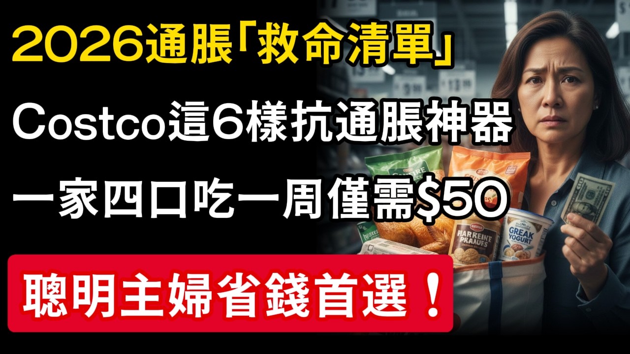 2026通脹時期的「救命清單」！Costco這6樣抗通脹神器，一家四口吃一周僅需$50？便宜又健康，不是窮人才吃！