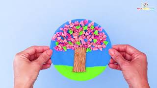 Paper Plate Spring Tree Craft