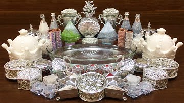 SILVER CROWN Slime ! Mixing Random Things into Clear Slime ! Satisfying Slime Video #109