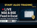 Free NSE BSE MCX Live Data in Excel | XTS API Setup | Algo Trading Through Excel