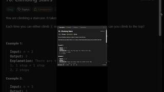 Climbing Stairs | LeetCode #70 #leetcode #python #coding #programming #shorts