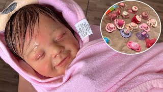 ROTINA DA BEBÊ REBORN MARIANA + MOSTRANDO AS CHUPETAS | ROUTINE OF MY REBORN BABY | GABI REBORN