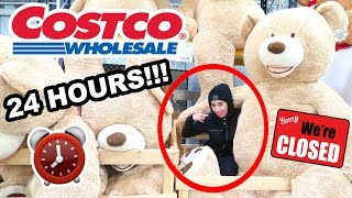 24 HOUR OVERNIGHT IN COSTCO !!! ⏰  FORT CHALLENGE 
