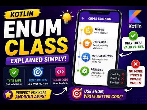 Kotlin Enum Class Explained in Hindi | Real Android Examples | Kotlin Tutorial for Beginners #15