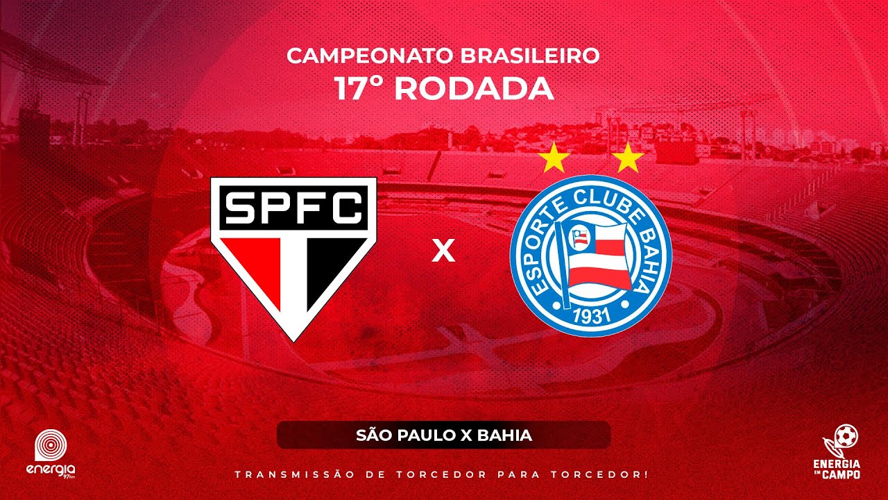 Brasileirão tem 3 jogos hoje. Amanhã, às 11h, Bahia encara São Paulo.