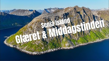 Glæret & Middagstinden on Senja Island, Norway [4K Drone Aerial Footage)