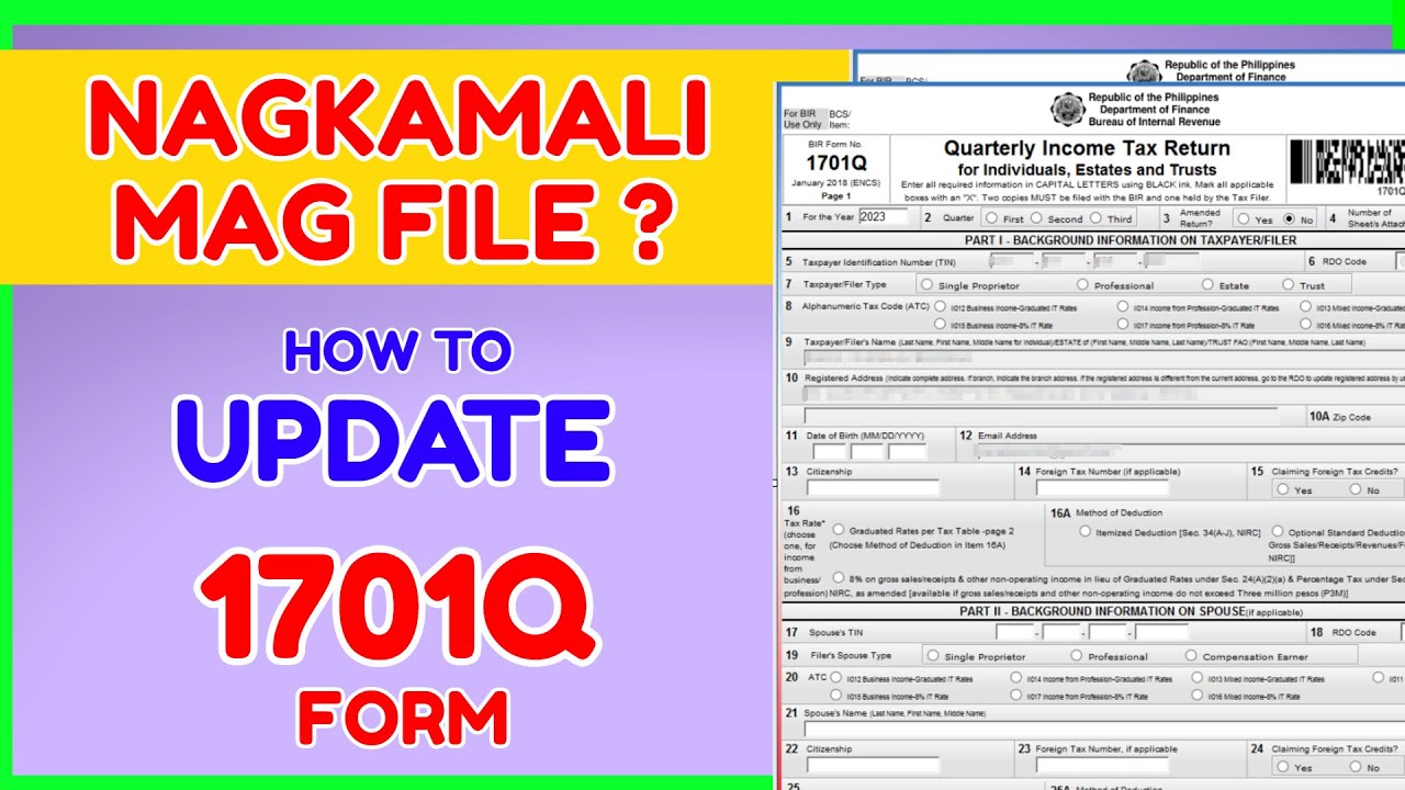 How to Update 1701Q FORM: Error in 1701Q How to Amend Correct Online