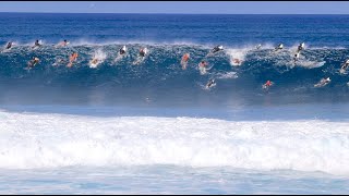 Surfing Epic Crowded Pipeline [1/20/24] North Shore Oahu Hawaii [4K] by Surf Kawela Hawaii 4,943 views 3 months ago 15 minutes